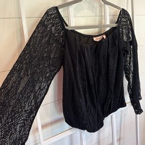 Black lace top